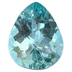 1.75 carats Blue Aquamarine Stone Pear Cut Natural African Gemstone