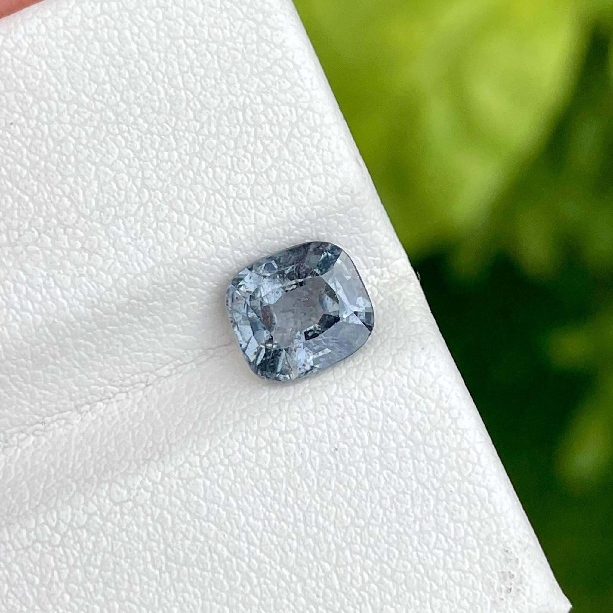 Weight 1.75 carats 
Dimensions 7.5x6.9x4.1 mm
Treatment none 
Origin Burma 
Clarity SI
Shape cushion 
Cut cushion 




This stunning 1.75 carats Gray Burmese Spinel Stone is a natural gemstone of exceptional beauty and rarity. Expertly cut into a