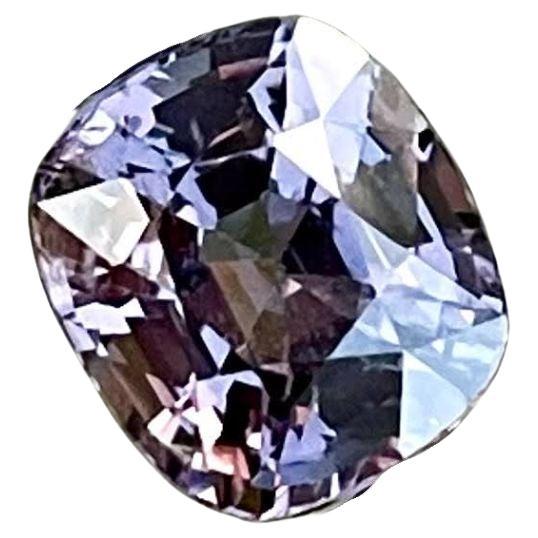 1.75 Carats Gray Loose Burmese Spinel Stone Cushion Cut Natural Gemstone For Sale