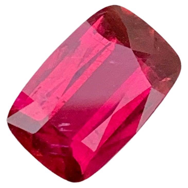 1.75 Carats Natural Loose Red Rubellite Tourmaline Oval Cushion Shape  For Sale
