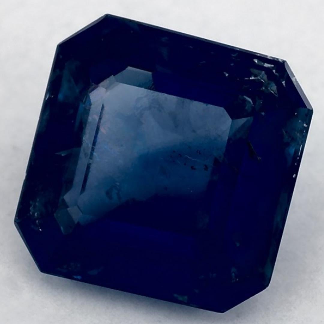 Gema suelta de zafiro azul de 1.75 qt Corte Asscher en venta