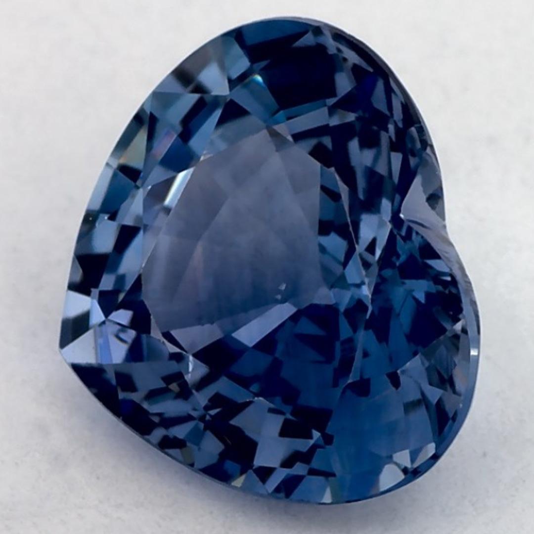 1.75 Karat Blauer Saphir Herz Loser Edelstein (Herzschliff) im Angebot