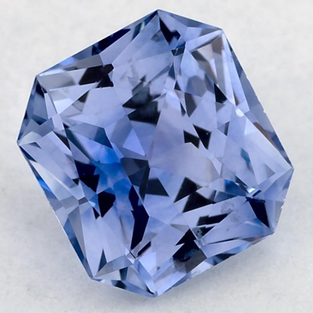 Taglio smeraldo 1.75 carati di zaffiro blu ottagonale sfuso in vendita