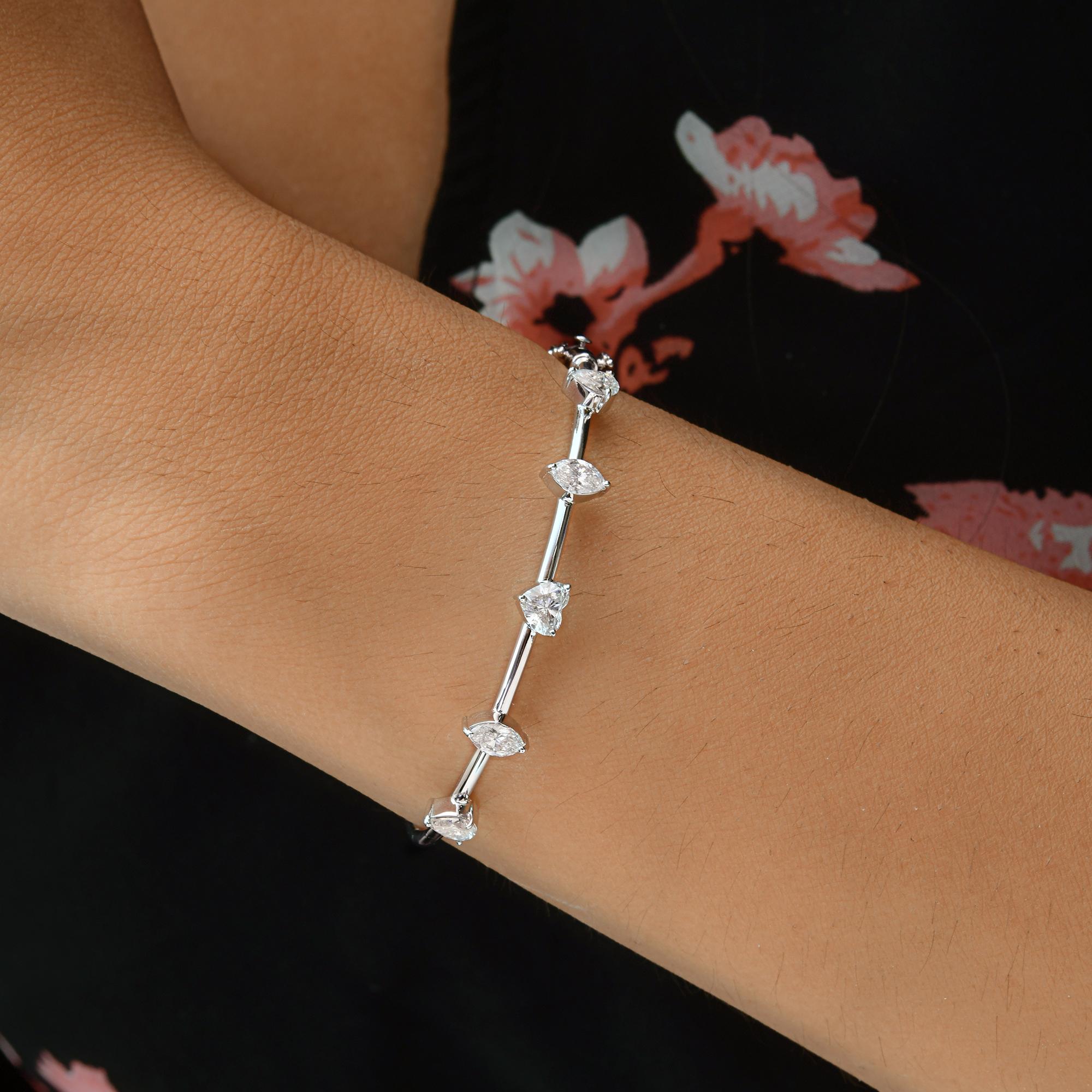 Modern 1.75 Ct H/SI Natural Multi Diamond Bangle 14K White Gold Bracelet New Year Gift For Sale