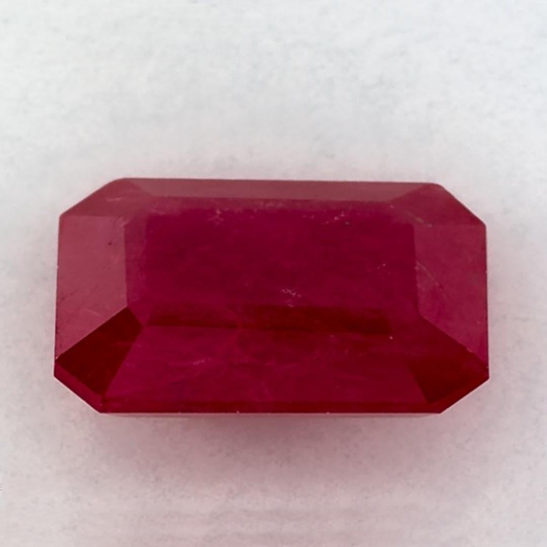 1.75 Ct Ruby Octagon Cut Loose Gemstone (pierre précieuse en vrac) Neuf - En vente à Fort Lee, NJ
