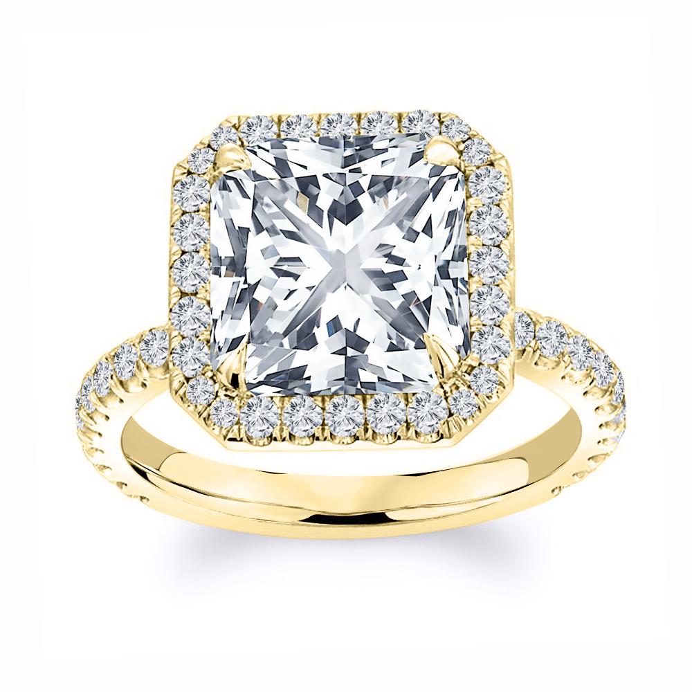 For Sale:  1.75 ct. tw. Halo Design Cushion Cut Diamond Engagement Ring 2