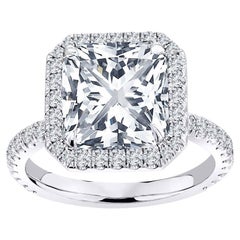 1.75 ct. tw. Halo Design Cushion Cut Diamond Engagement Ring