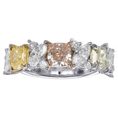1.75 cts CS's GIA Certified Multicolor Extraordinary Diamond Cluster Ring