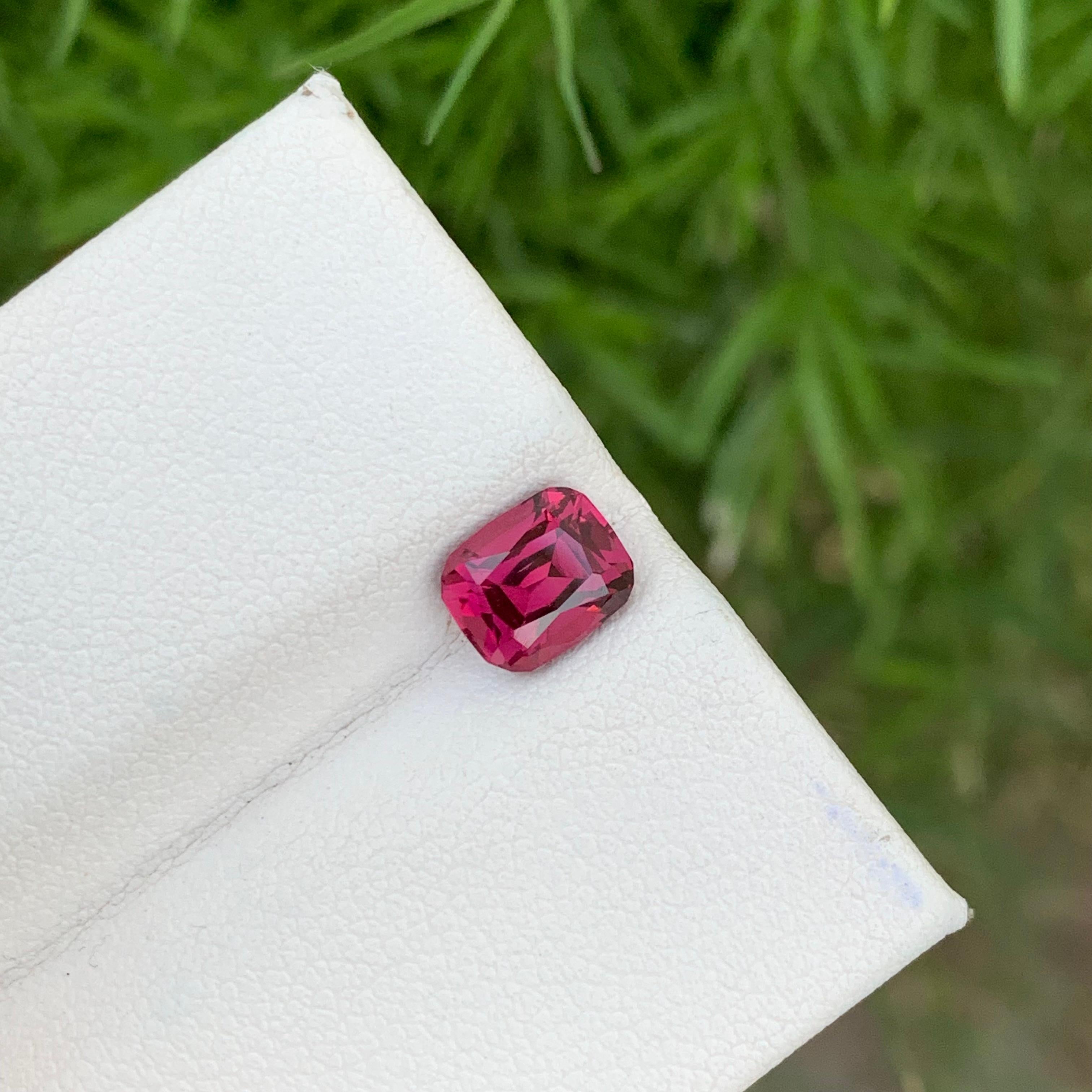 Cushion Cut 1.75 Cts Natural Loose Rhodolite Garnet Ring Gem From Tanzania Mine For Sale