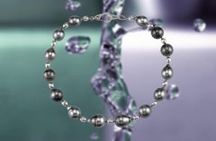 Tahitian Pearl Strand, 1.57ct Diamonds 18KW