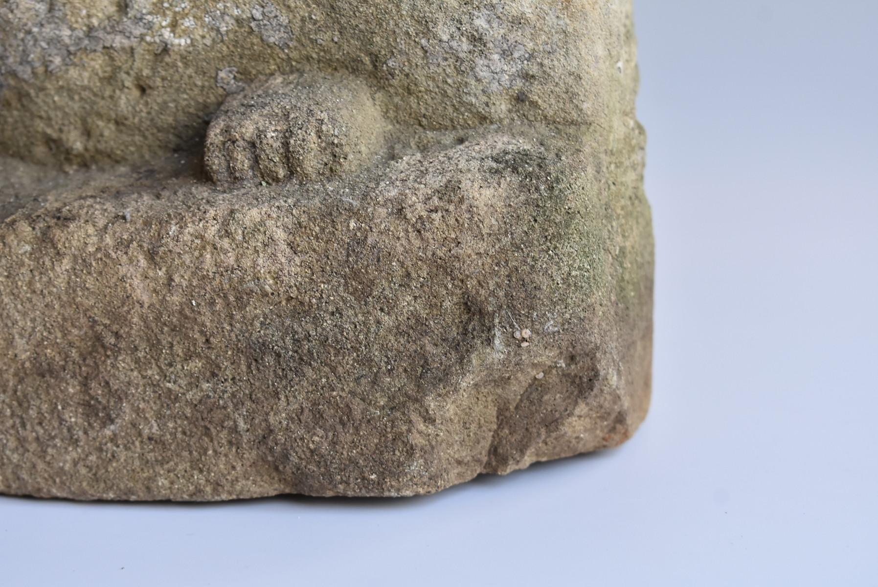 1750-1850 'Edo Period' Japanese Old Stone Buddha / Simple Jizo Bodhisattva 2
