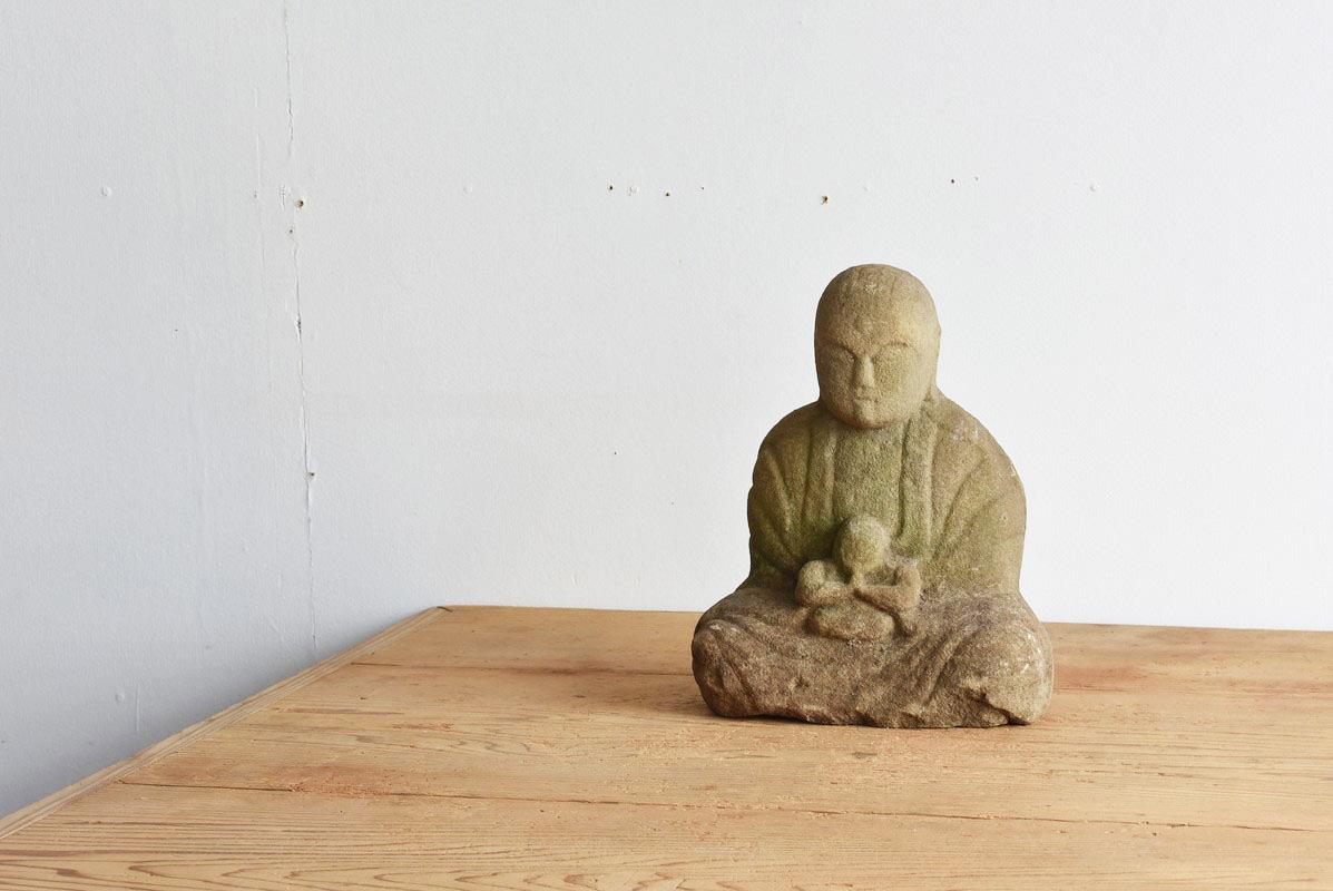 Hand-Carved 1750-1850 Japanese Old Stone Buddha /Bodhisattva/ Garden Figurine/Edo Period