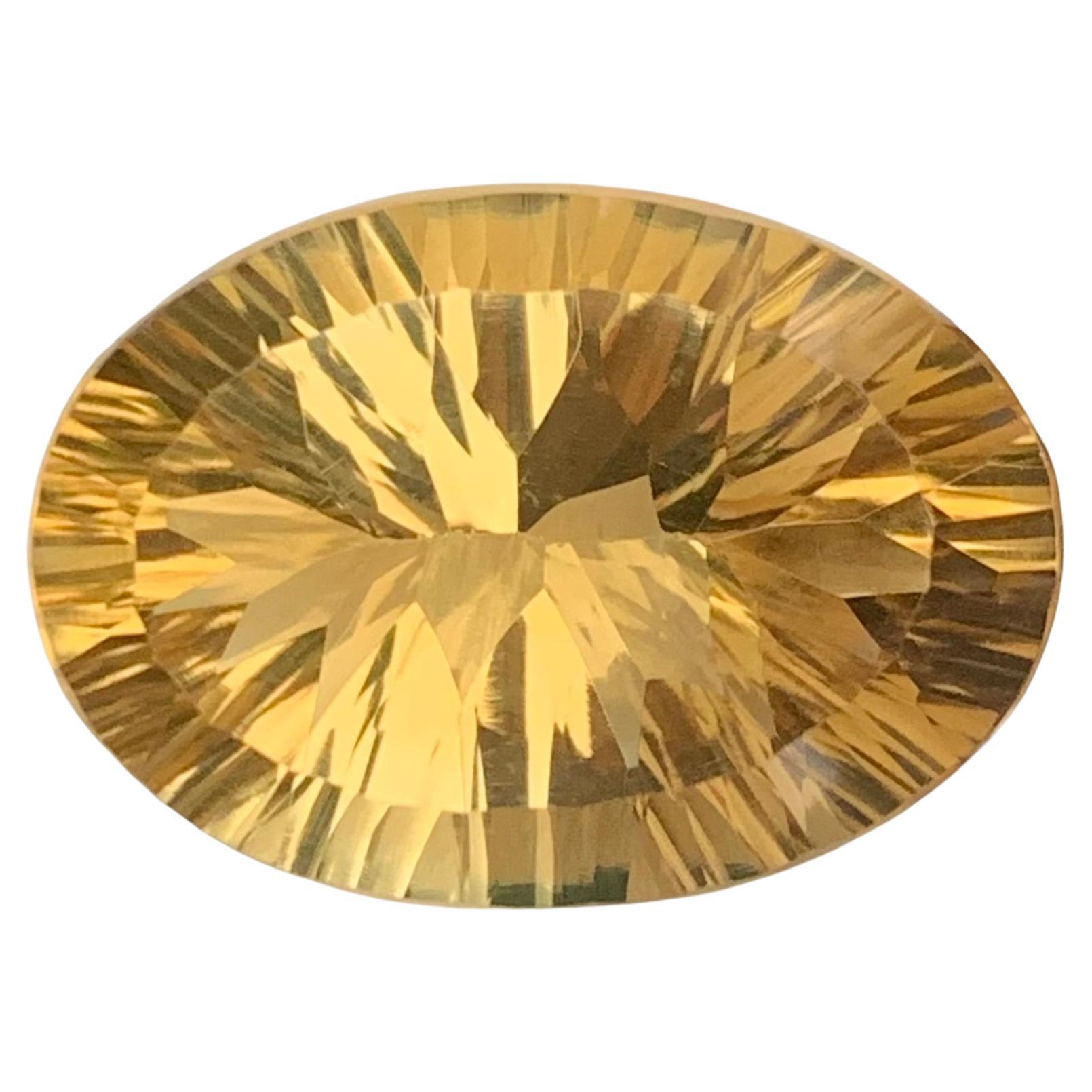 17.50 Carat Natural Loose Citrine Oval Shape Brazilian Gemstone (Citrine brésilienne en vrac de forme ovale) en vente