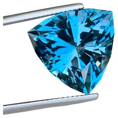 17.50 Carat Natural Loose London Blue Topaz Trillion Cut Gemstone
