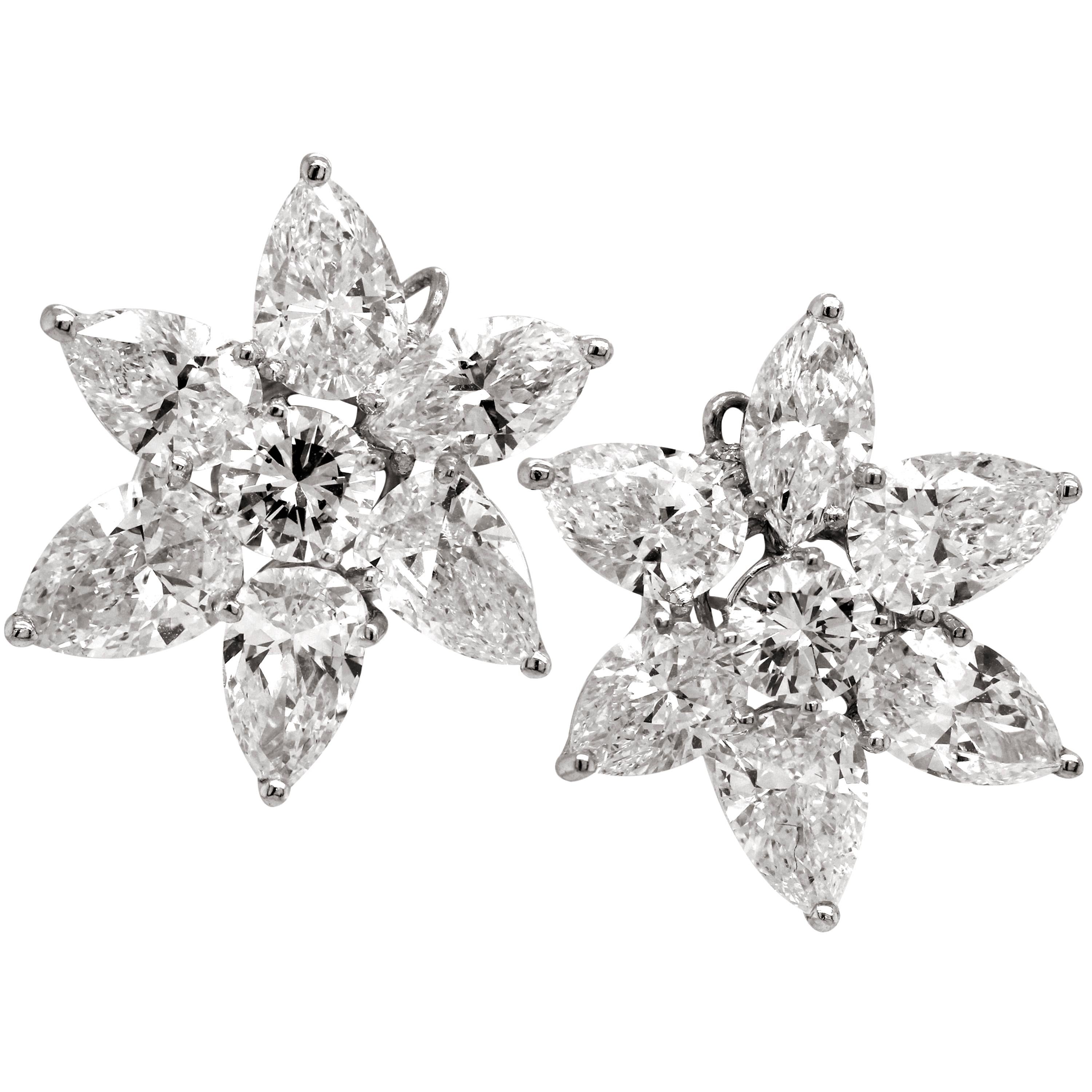 round cluster diamond earrings