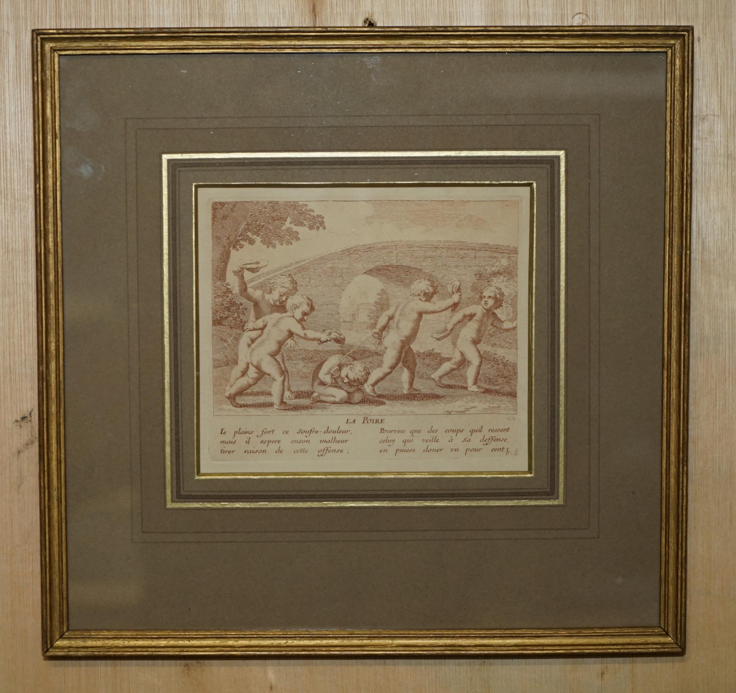 1750 ENSEMBLE DE 12 GRAVURES EN PLAQUE DE CUIVRE DE SEPIA D'AMORINI 