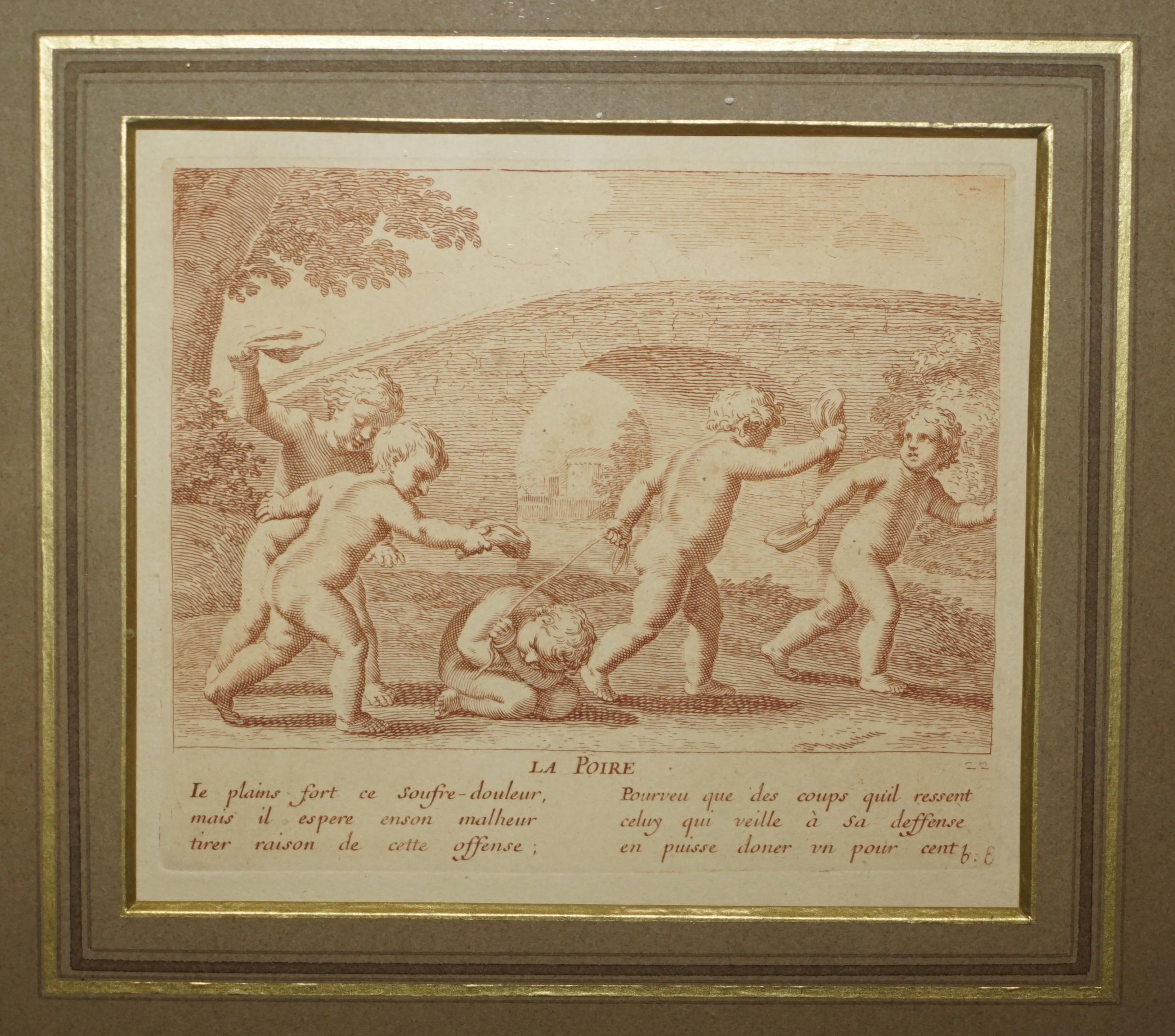 1750 ENSEMBLE DE 12 GRAVURES EN PLAQUE DE CUIVRE DE SEPIA D'AMORINI 