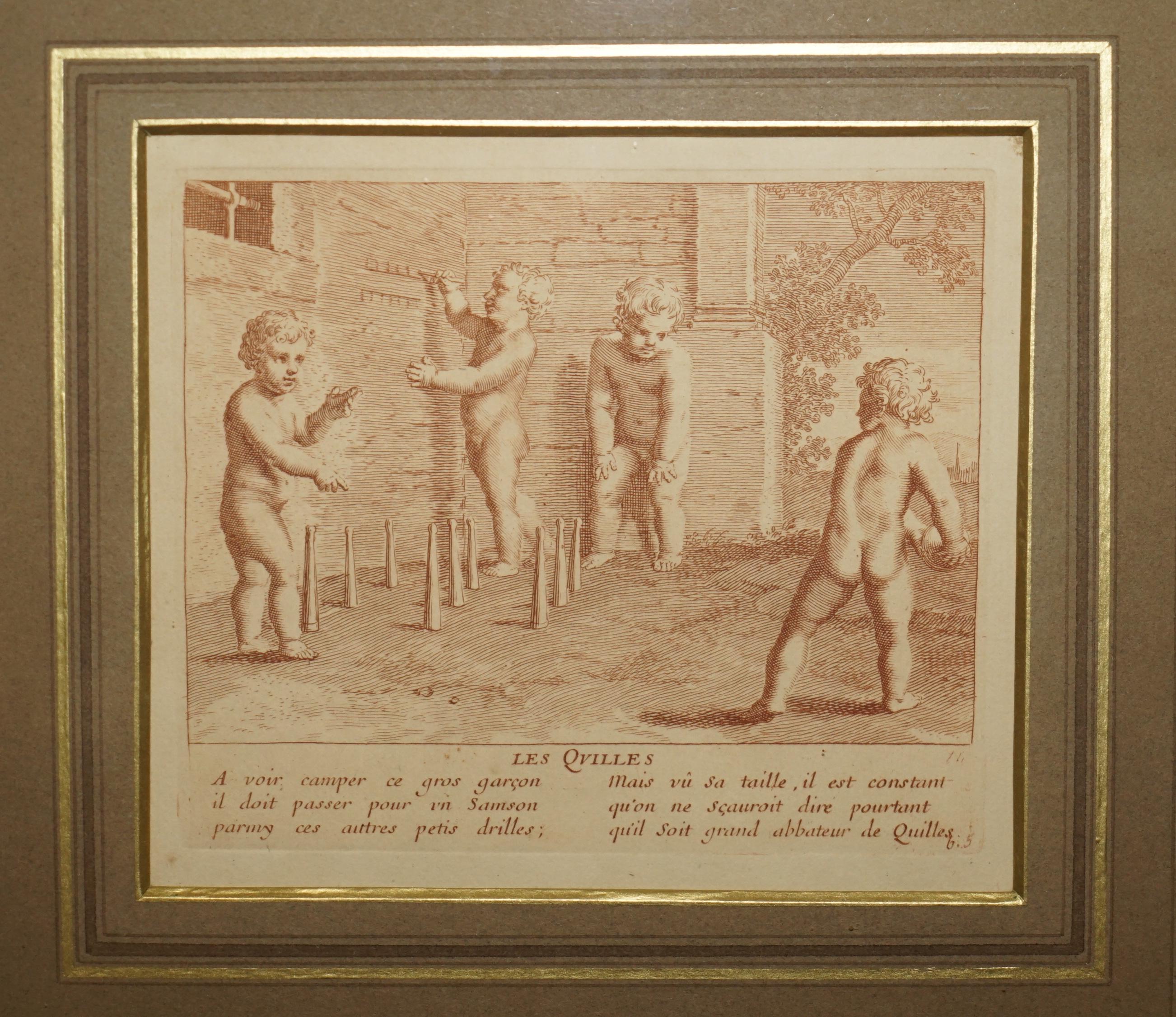 1750 ENSEMBLE DE 12 GRAVURES EN PLAQUE DE CUIVRE DE SEPIA D'AMORINI 