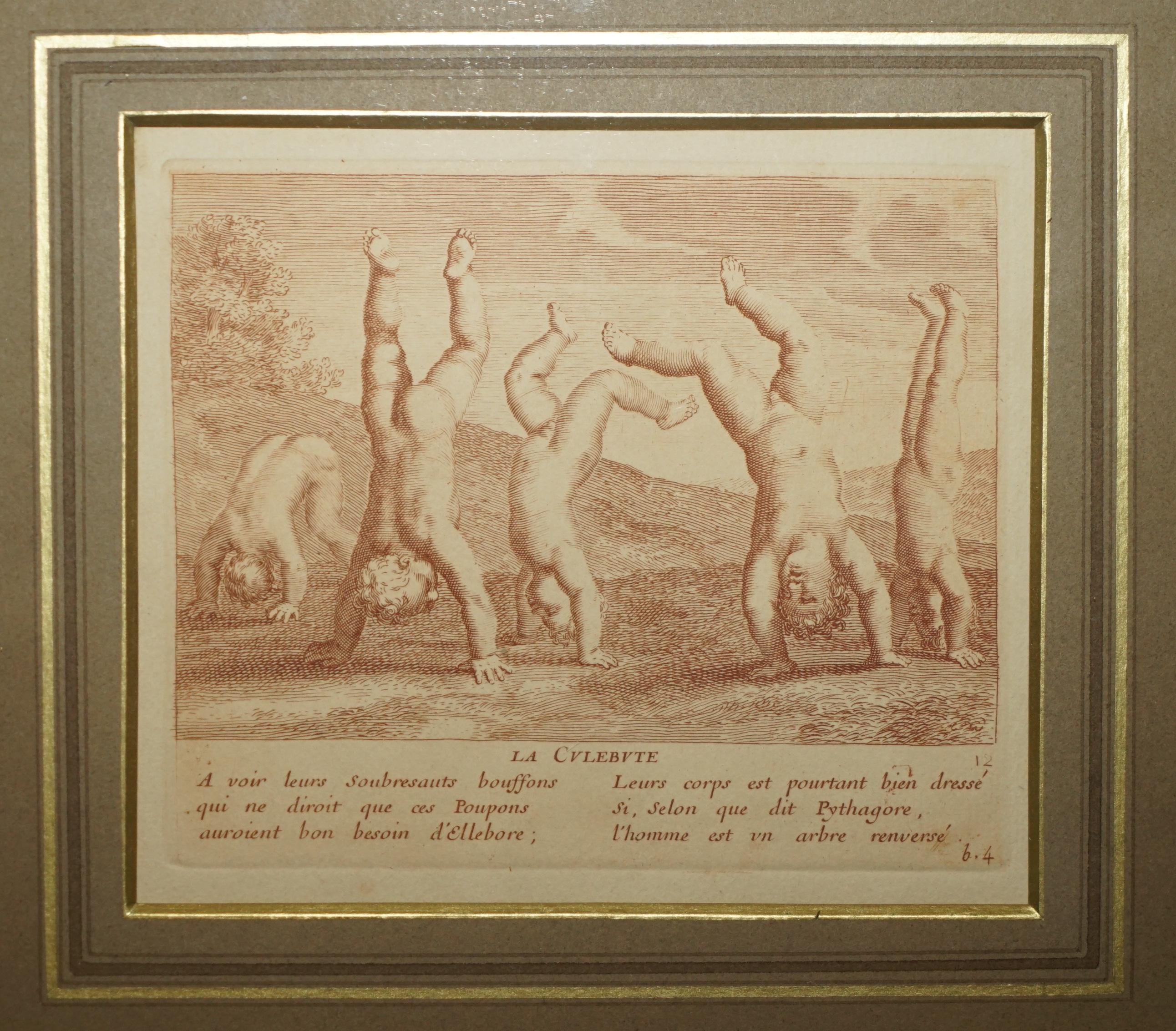 1750 ENSEMBLE DE 12 GRAVURES EN PLAQUE DE CUIVRE DE SEPIA D'AMORINI 