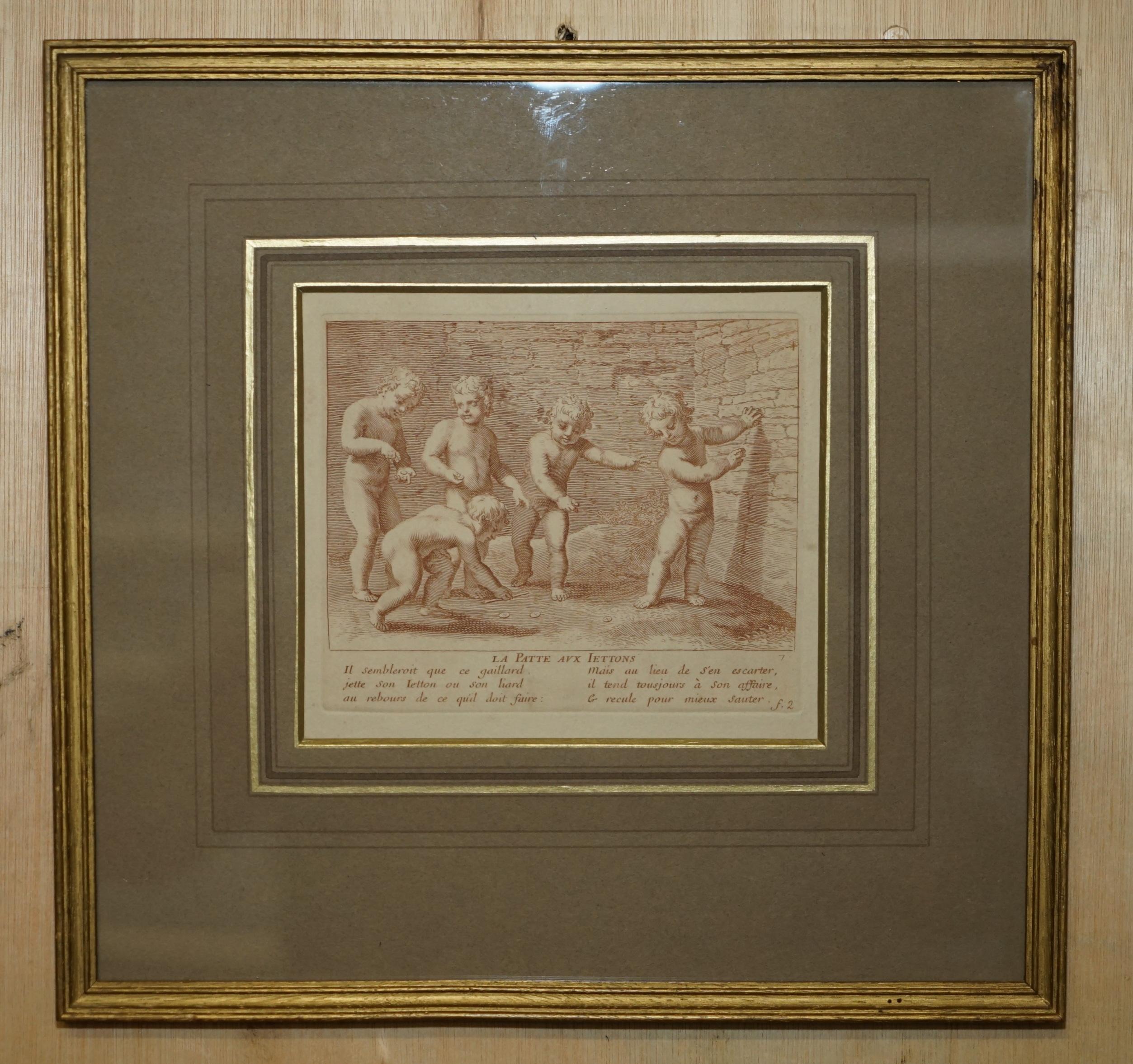 1750 ENSEMBLE DE 12 GRAVURES EN PLAQUE DE CUIVRE DE SEPIA D'AMORINI 