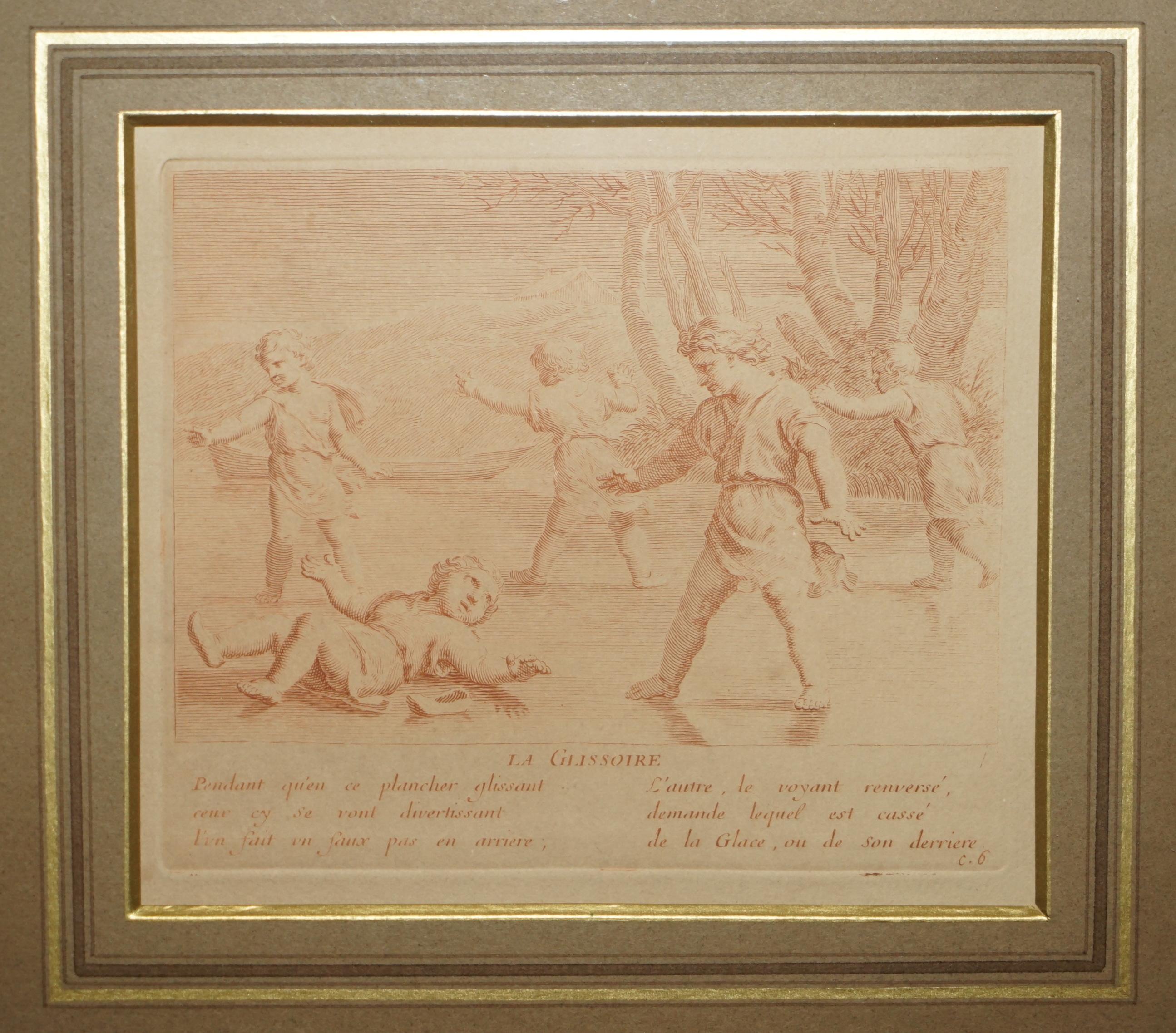 1750 ENSEMBLE DE 12 GRAVURES EN PLAQUE DE CUIVRE DE SEPIA D'AMORINI 