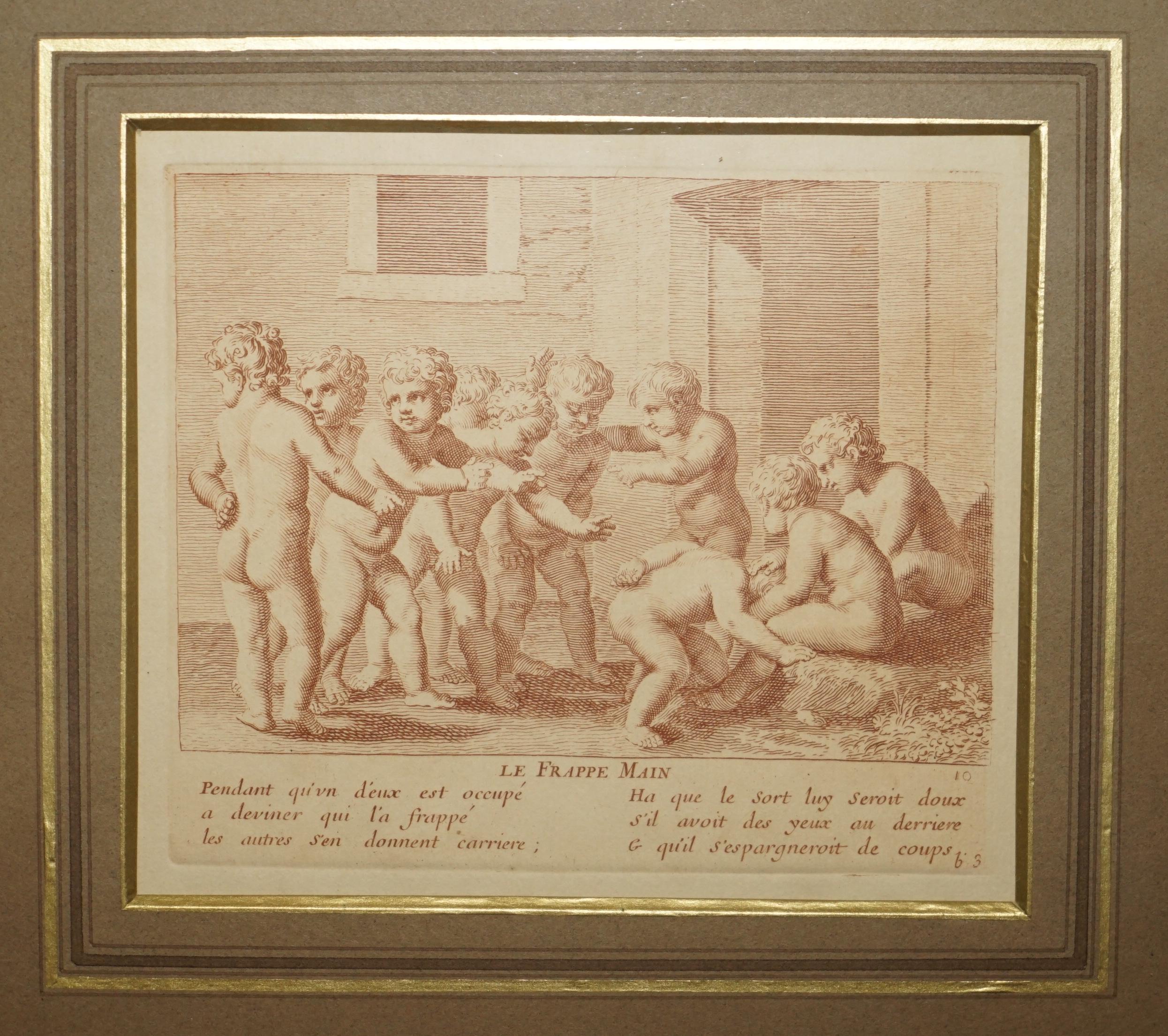 1750 ENSEMBLE DE 12 GRAVURES EN PLAQUE DE CUIVRE DE SEPIA D'AMORINI 