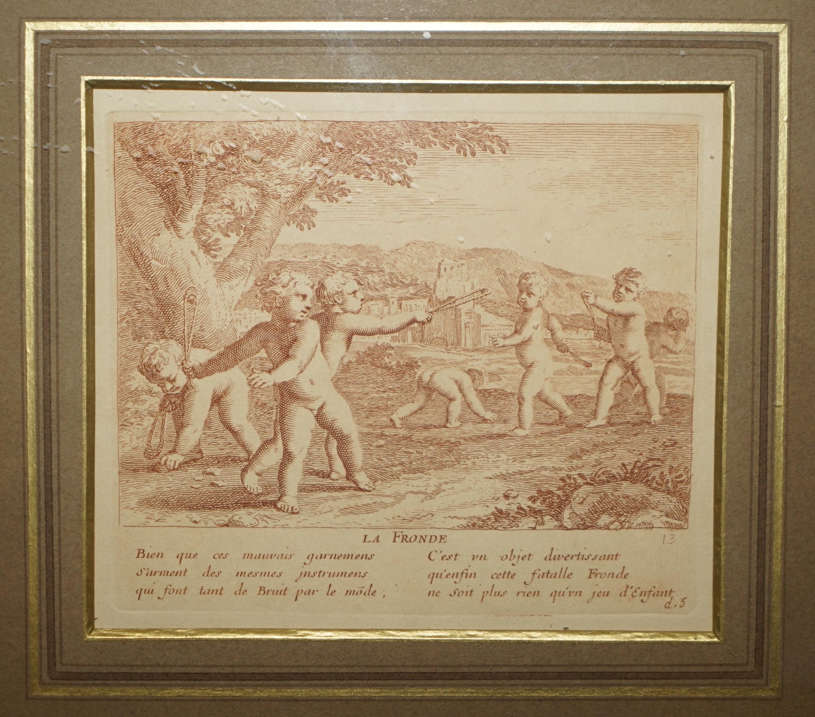Gravé 1750 ENSEMBLE DE 12 GRAVURES EN PLAQUE DE CUIVRE DE SEPIA D'AMORINI 