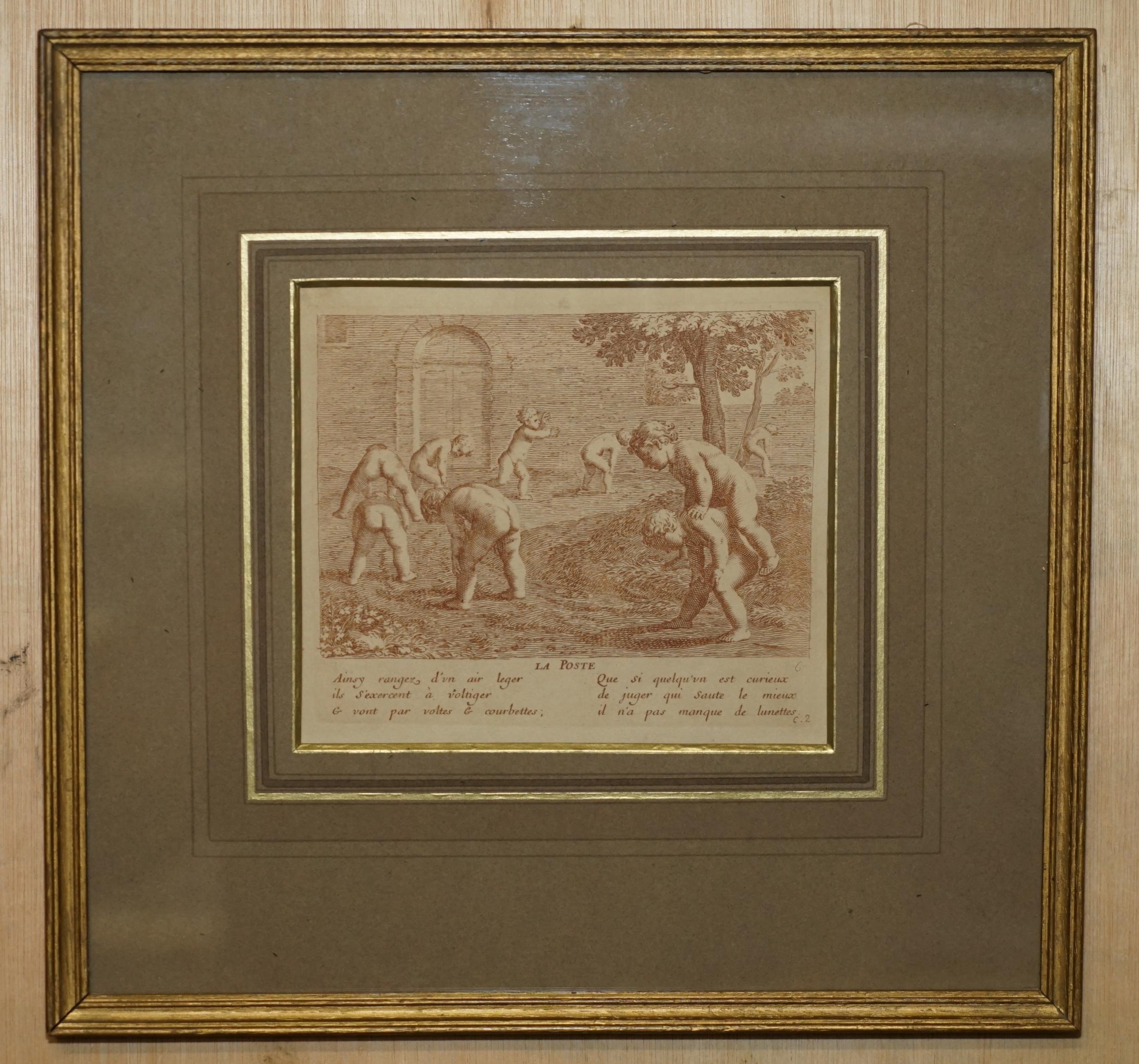 1750 ENSEMBLE DE 12 GRAVURES EN PLAQUE DE CUIVRE DE SEPIA D'AMORINI 