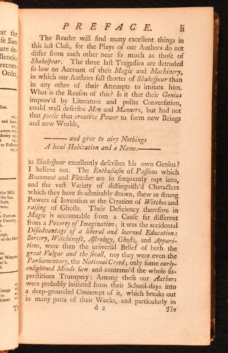 1750 Le opere di Mr. Francis Beaumont e di Mr. John Fletcher in vendita 7