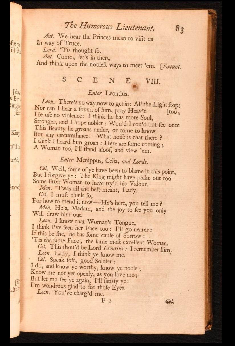 1750 Le opere di Mr. Francis Beaumont e di Mr. John Fletcher in vendita 3