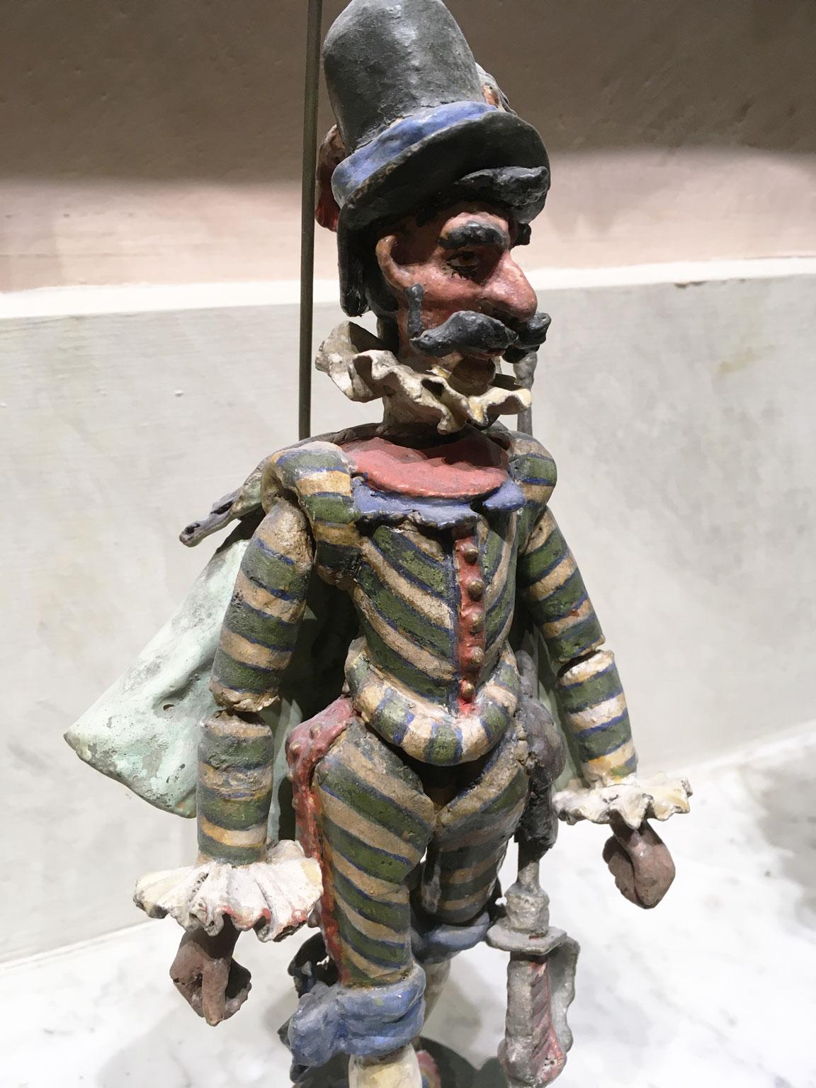 1750 Venezia Italy Set 7 Lacquered Puppets Polychrome Wooden and Papier Machè For Sale 7