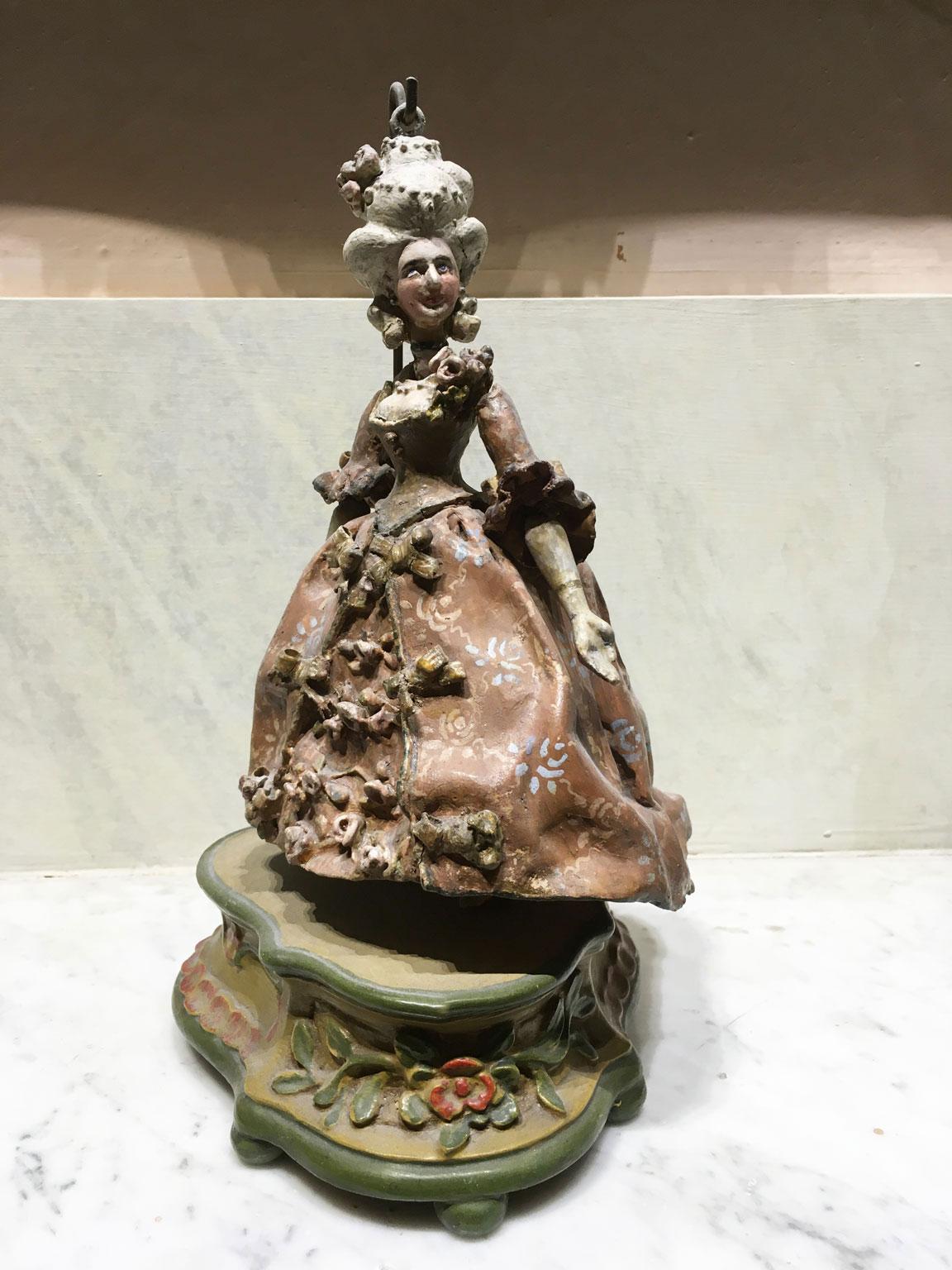 1750 Venezia Italy Set 7 Lacquered Puppets Polychrome Wooden and Papier Machè For Sale 10