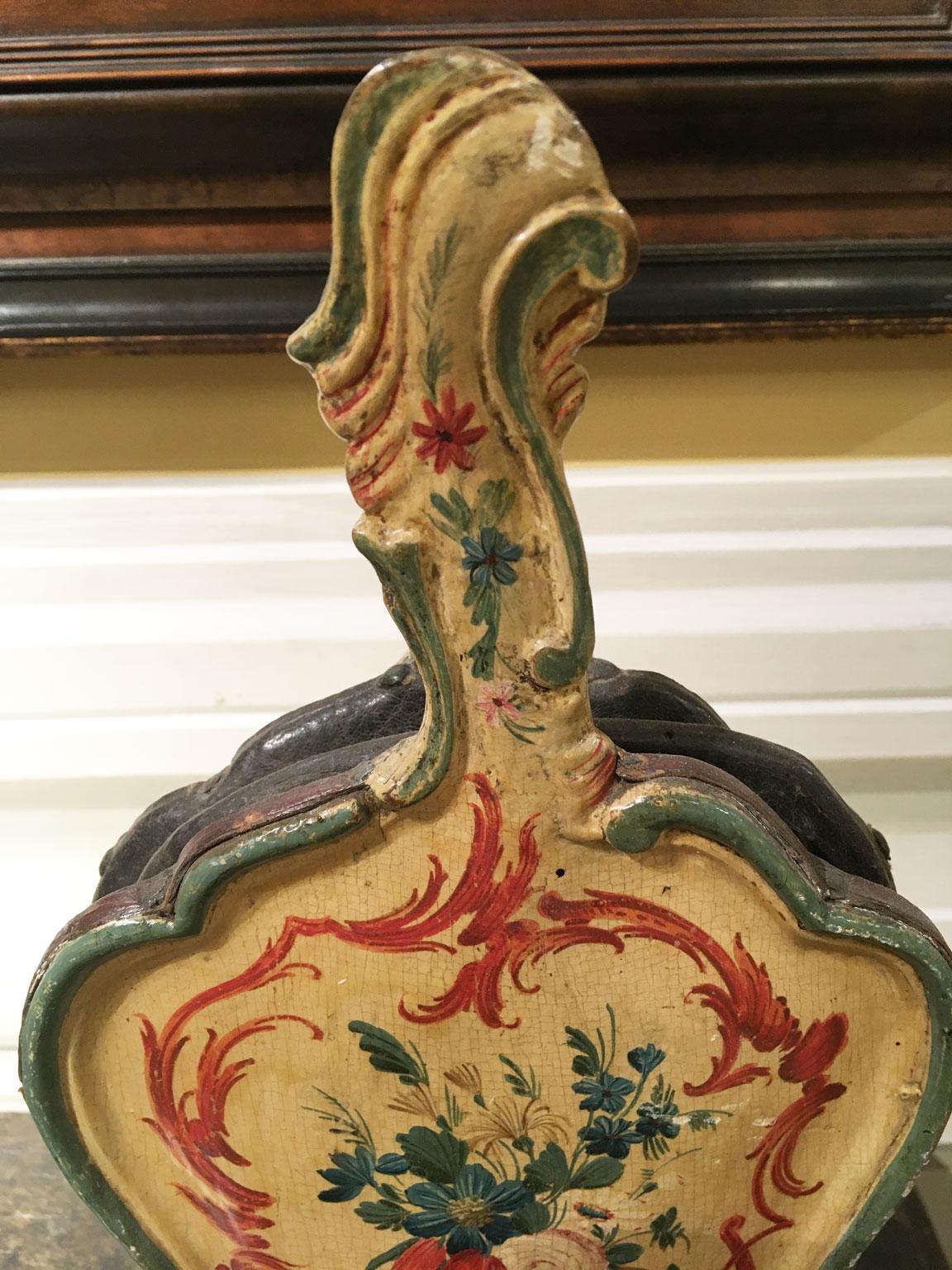 1750 Venezia Italia Amarillo Lacado Fuelle de Chimenea de Madera Tallada con Flores Hecho a mano en venta