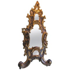 1750s Baroque Table Mirror Made of Basswood