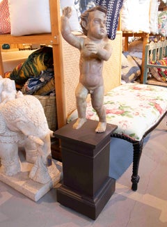 1750s Classical Putti Sculpture on Pedestal in Neoclassical Style