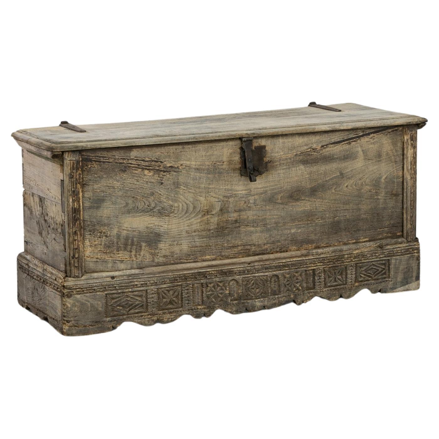 1750s French Bleached Oak Trunk