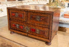 1750s Spanish Bargueño with Marquetry and Red Tortoiseshell Plaques