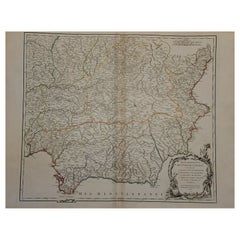 Carte d'Espagne de 1751 Castilla Robert De Vaugondy 1ère édition, Ric.a001