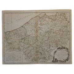 1752 Vaugoundy-Karte von Flandern: Belgien, Frankreich und die Niederlande, Ric.a002