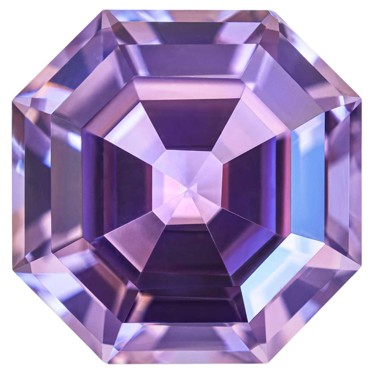 17.53 Carat Grey Spinel Asscher Cut Myanmar Loose Gemstone