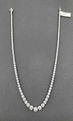 17.54 ct Riviera Graduated Diamond Necklace - Platinum