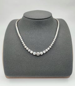 Collier de diamants gradués Riviera 17.54 ct - Platine