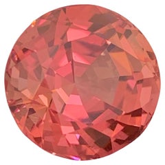 17.55 Carat Natural Loose Peachy Pink Tourmaline Round Cut African Gemstone