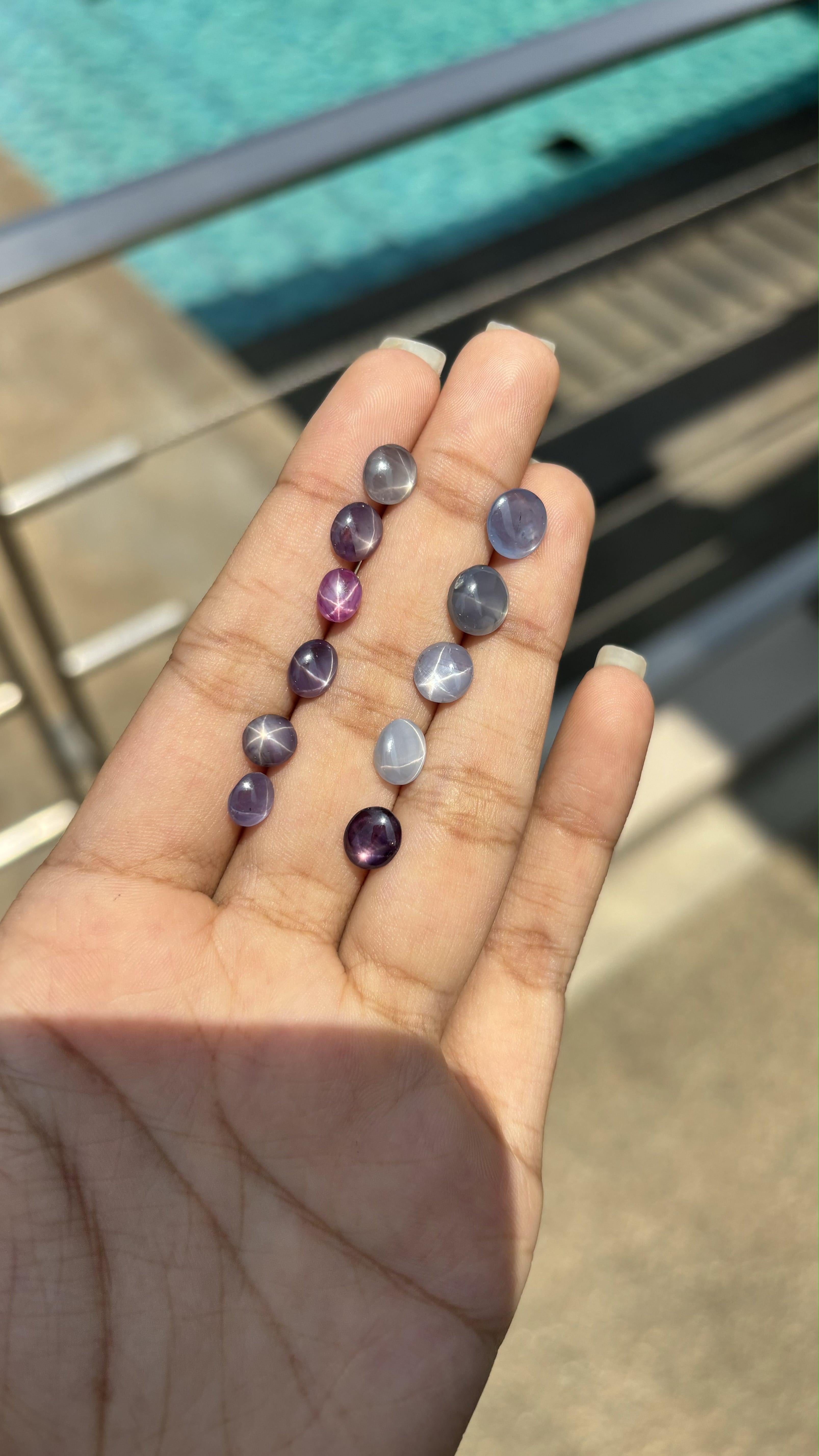 17.55 Carat Star Sapphires Lot For Sale 2
