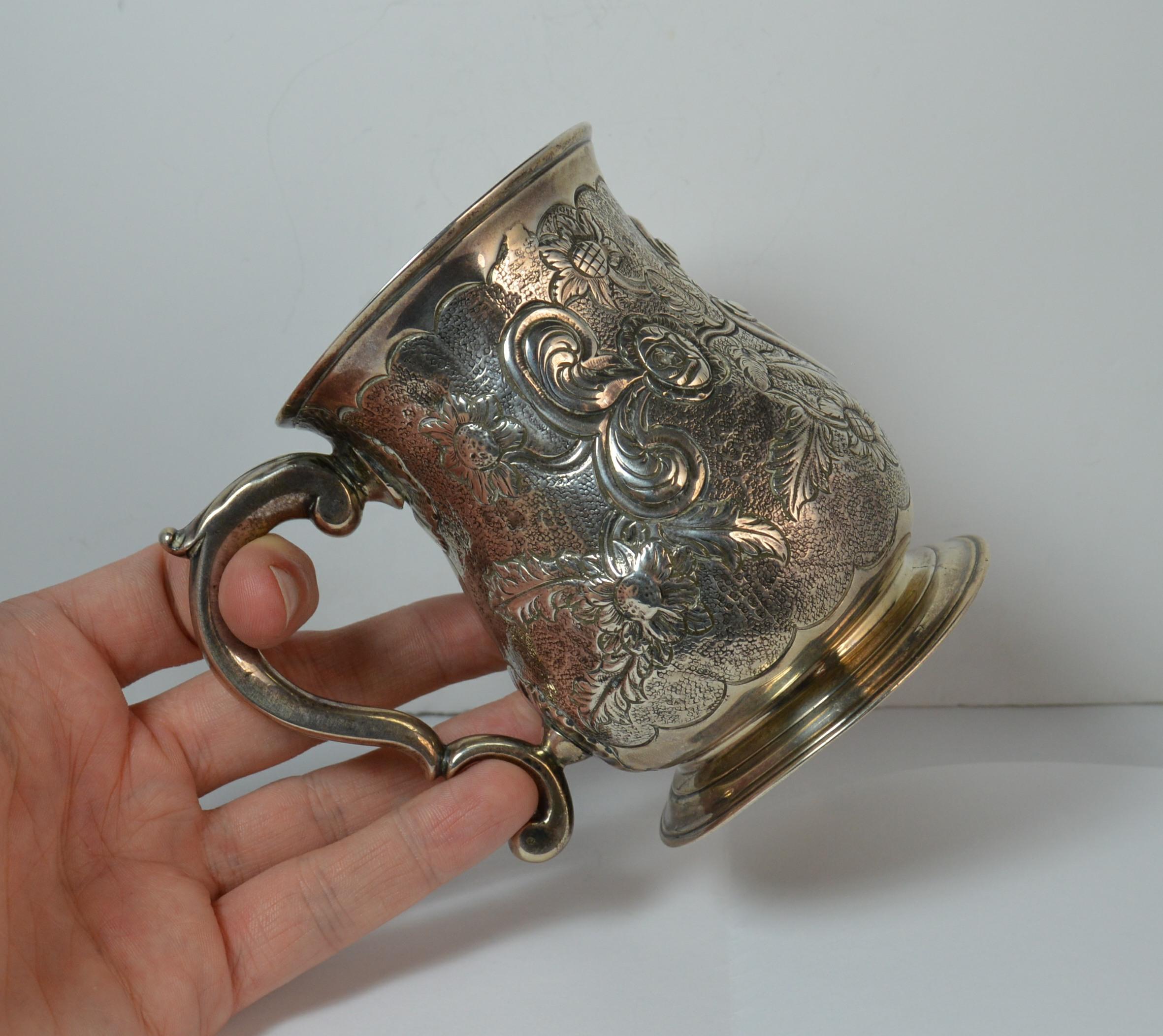 1755 Georgian English Silver Mug Tankard Cup 5