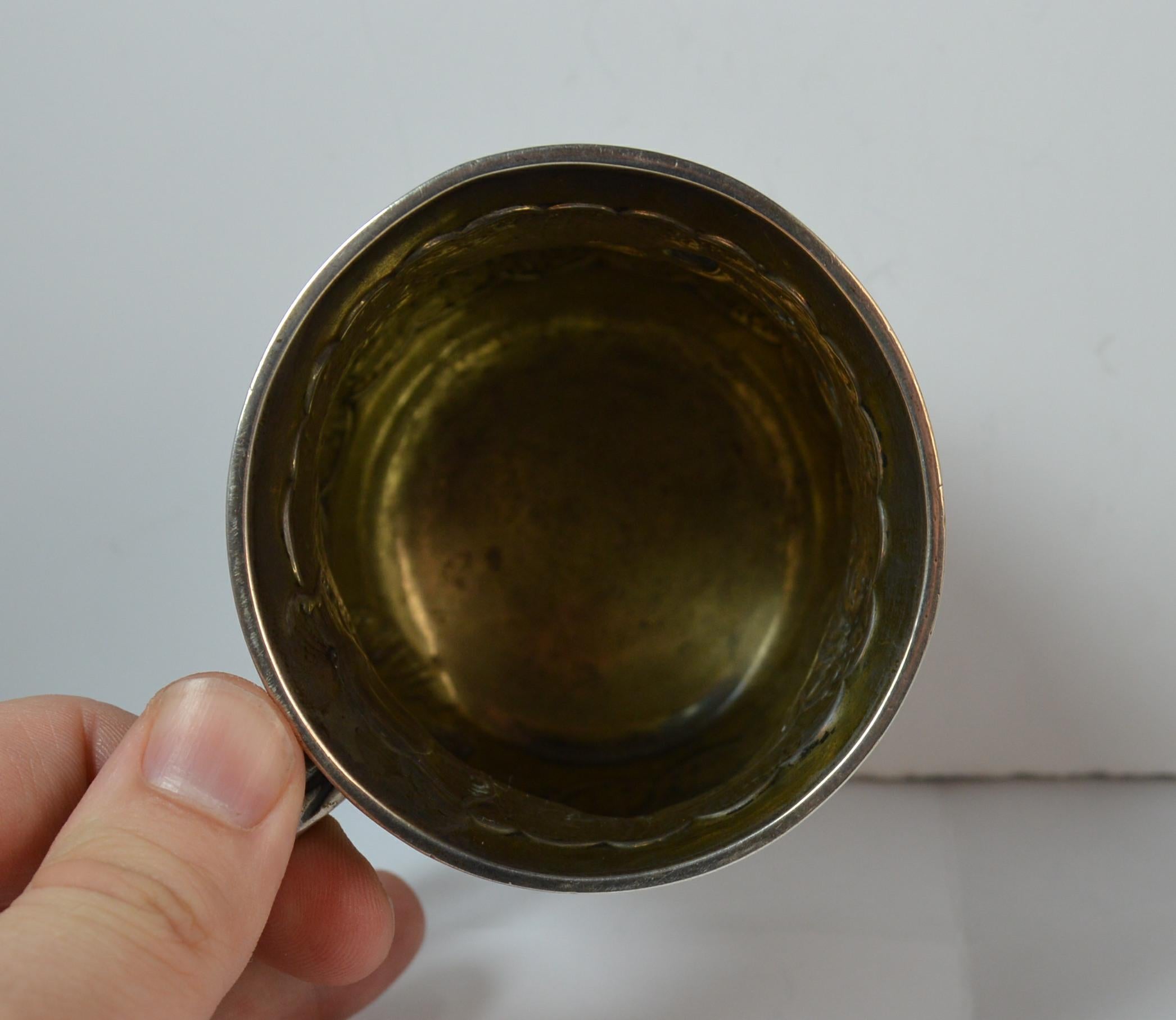 1755 Georgian English Silver Mug Tankard Cup 2