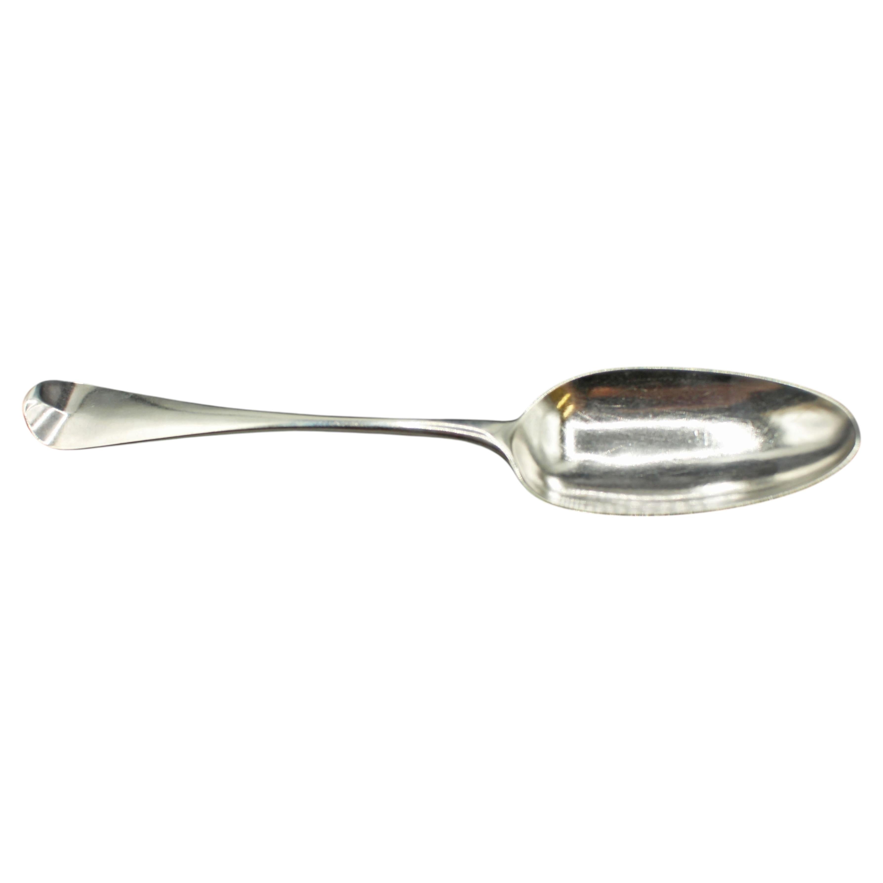 1755 London Sterling Silver Hanoverian Pattern Tablespoon by John Cafe For Sale