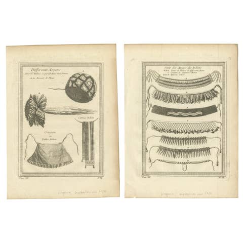 1757 Native American Tribal Adornments – Feathered Headdresses, Belts & Jewelry