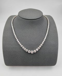 Collar de Diamantes Graduados Riviera de 17.58 ct - Platino