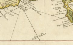 1758 Map of Saint Kitts – St. Christophe, Antique French Engraving